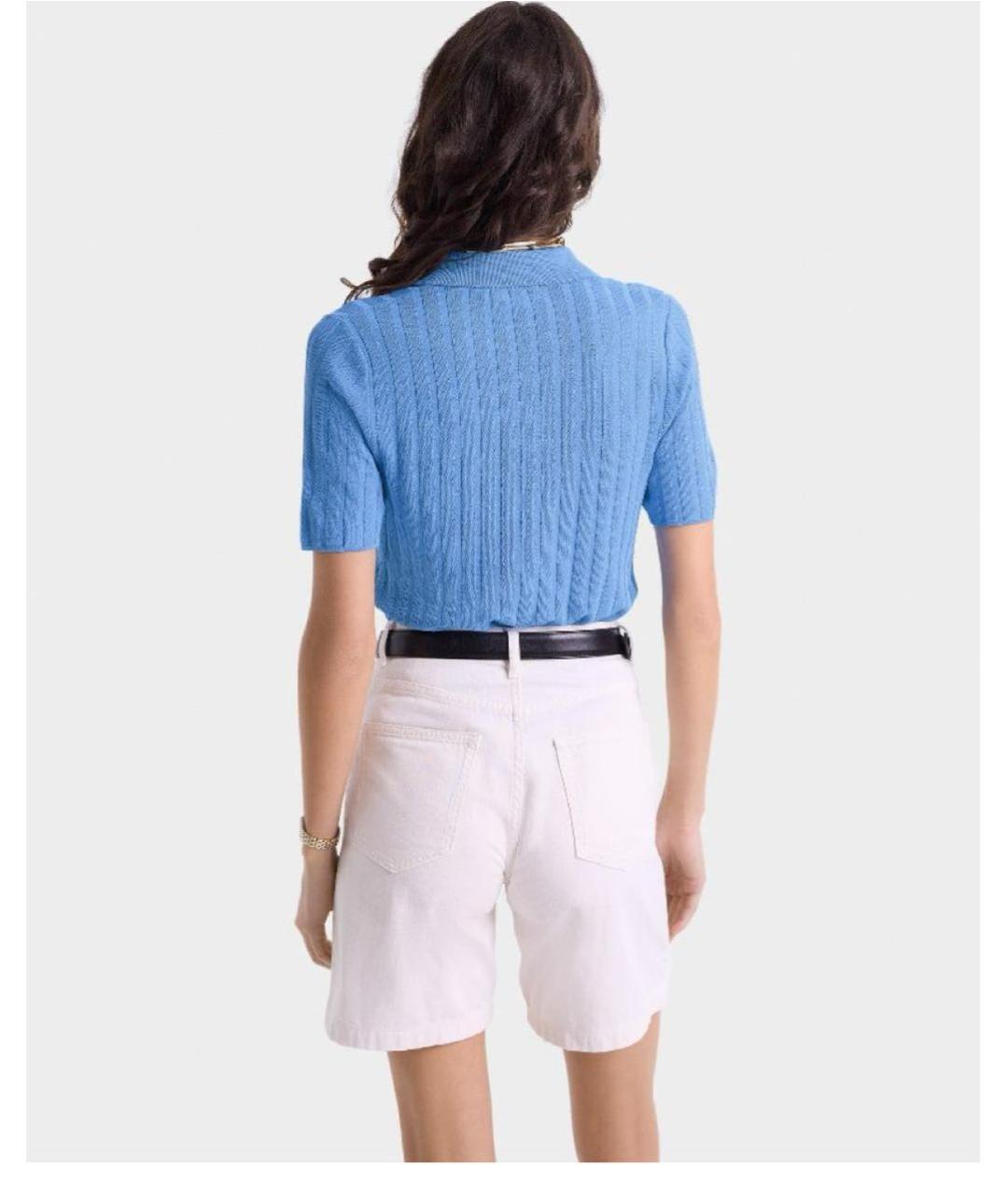 SPORTY AND RICH Синяя полиамидовая футболка, фото 7