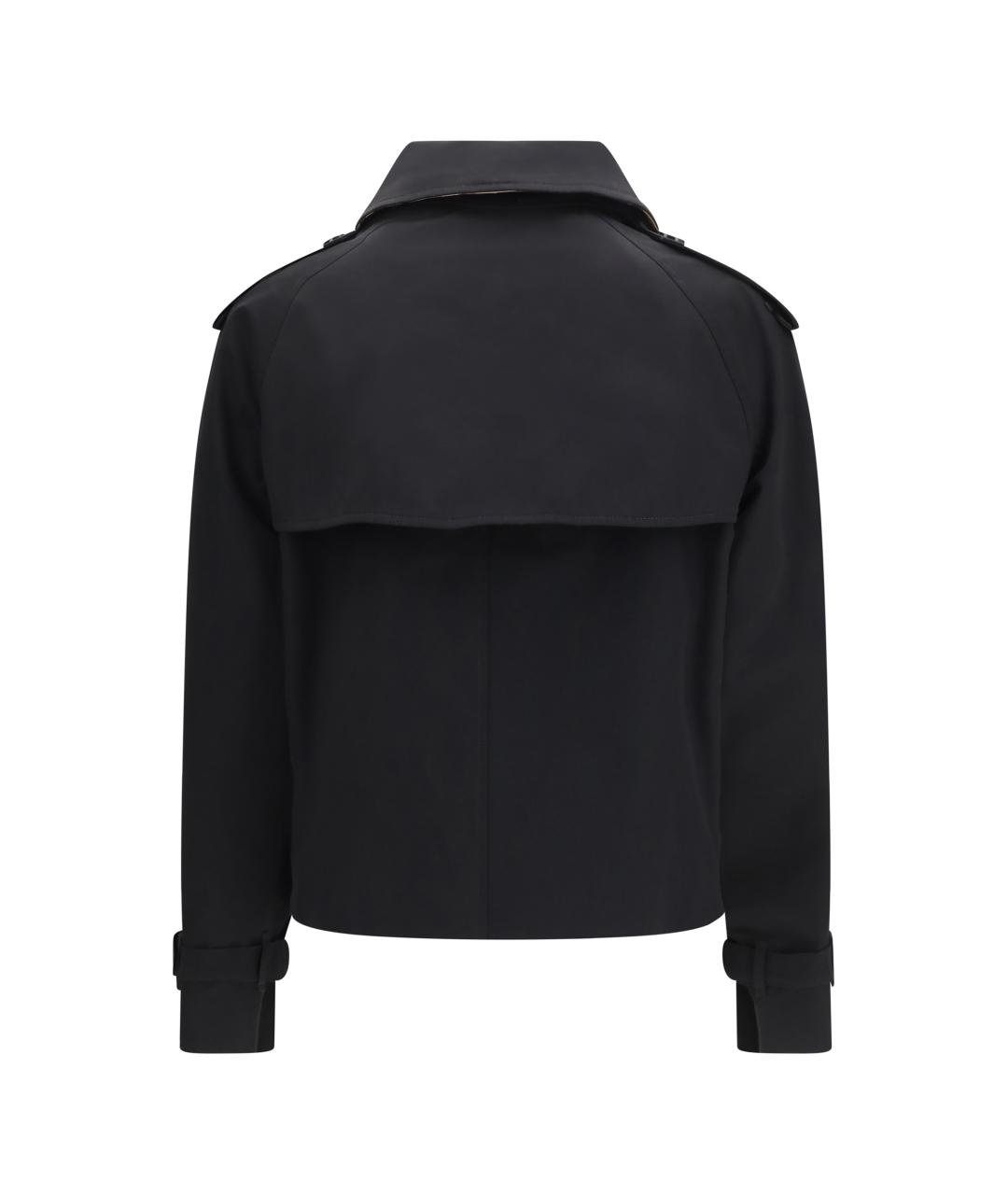 BURBERRY Черная хлопковая куртка, фото 2