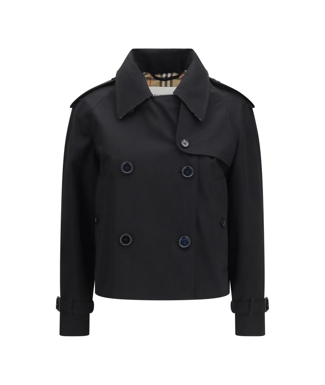 BURBERRY Черная хлопковая куртка, фото 1