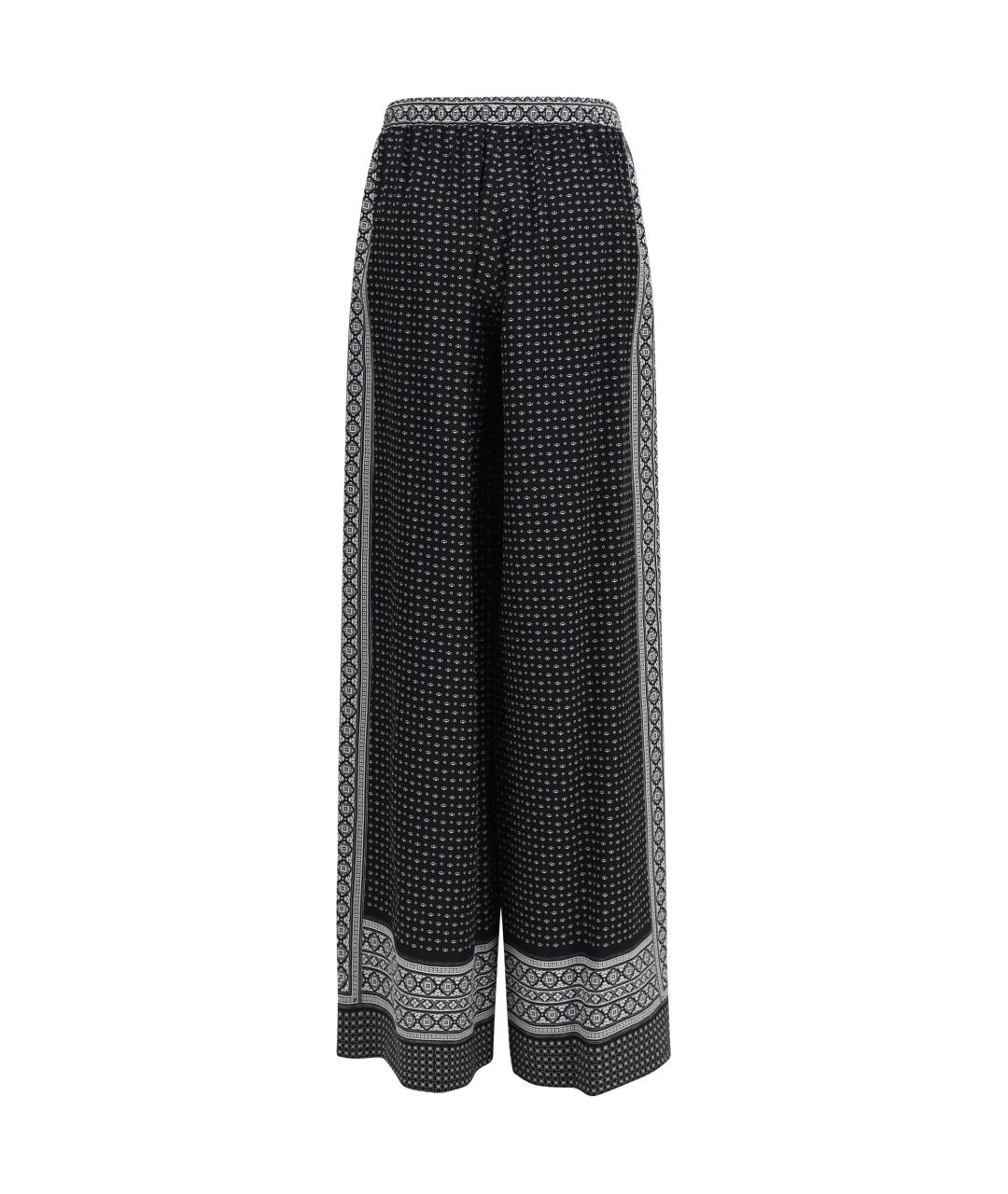 ERMANNO SCERVINO Черные шелковые прямые брюки, фото 2