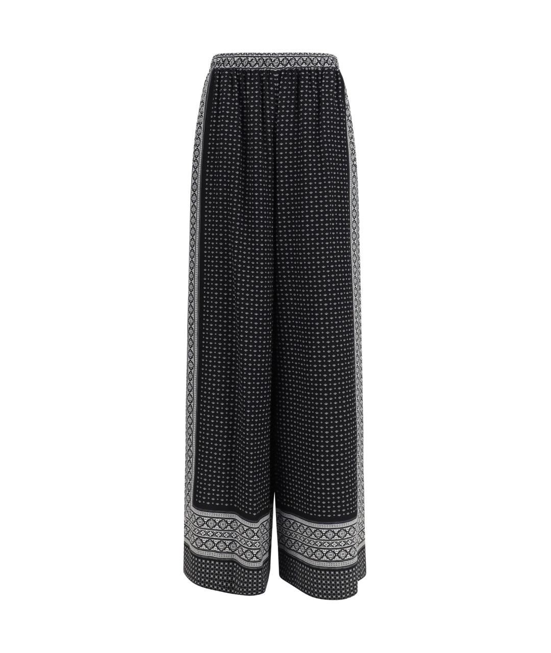 ERMANNO SCERVINO Черные шелковые прямые брюки, фото 1