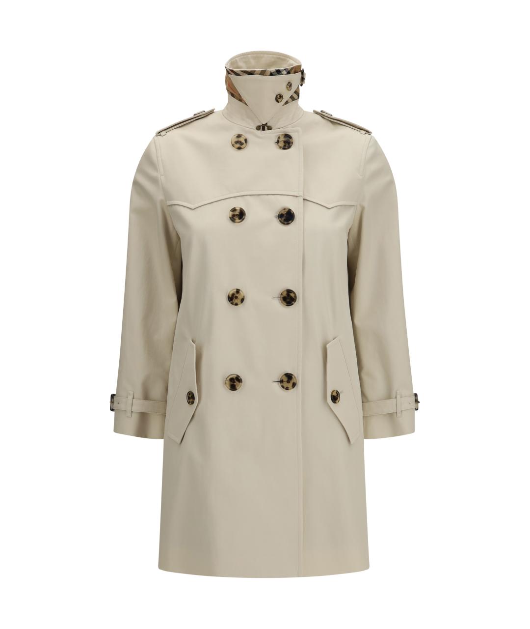 BURBERRY Бежевый хлопковый тренч/плащ, фото 1