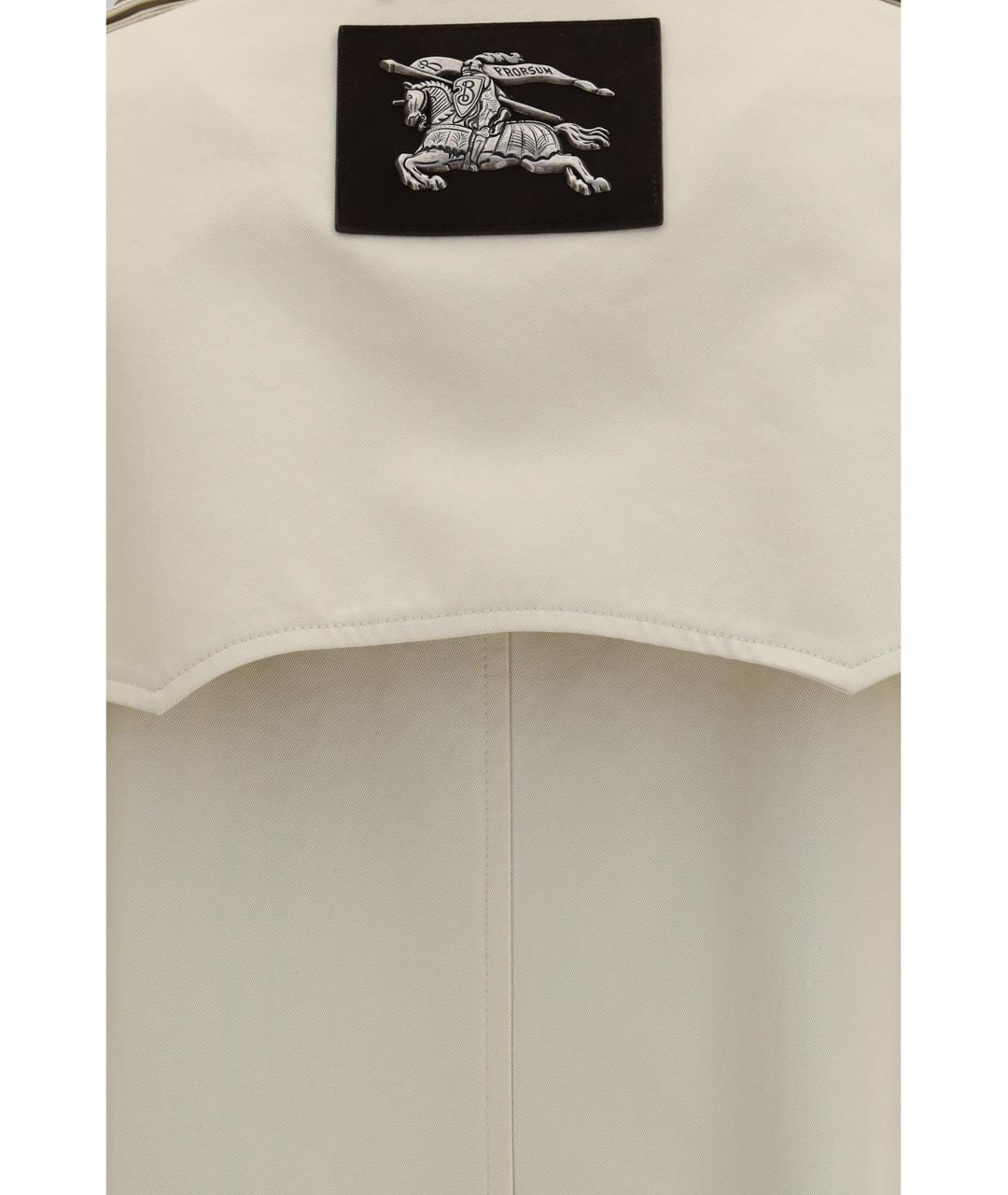 BURBERRY Бежевый хлопковый тренч/плащ, фото 3