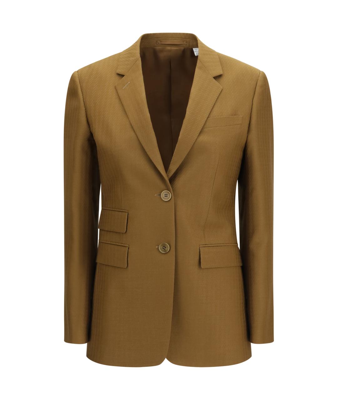 BURBERRY Коричневый шерстяной жакет/пиджак, фото 1