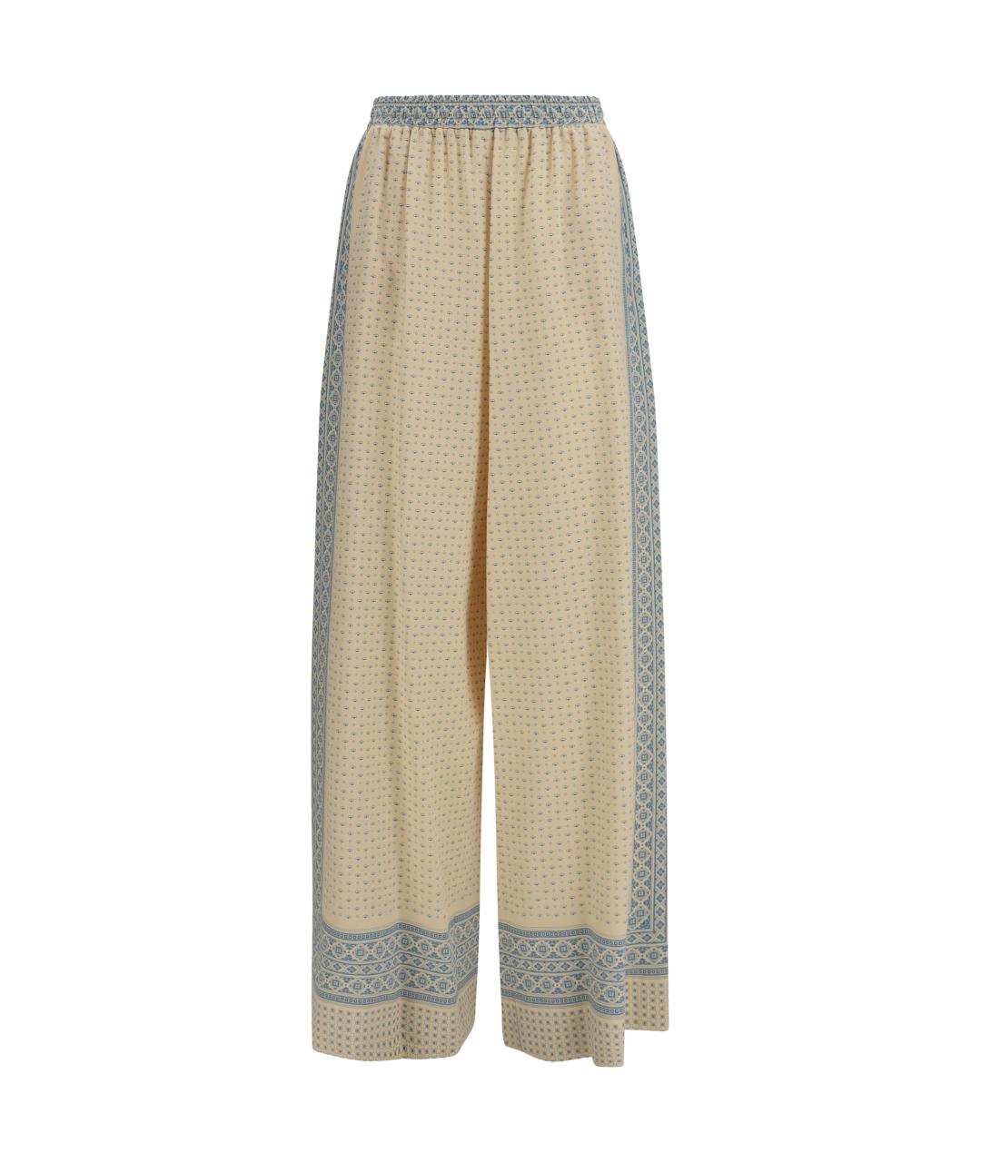 ERMANNO SCERVINO Мульти шелковые прямые брюки, фото 1