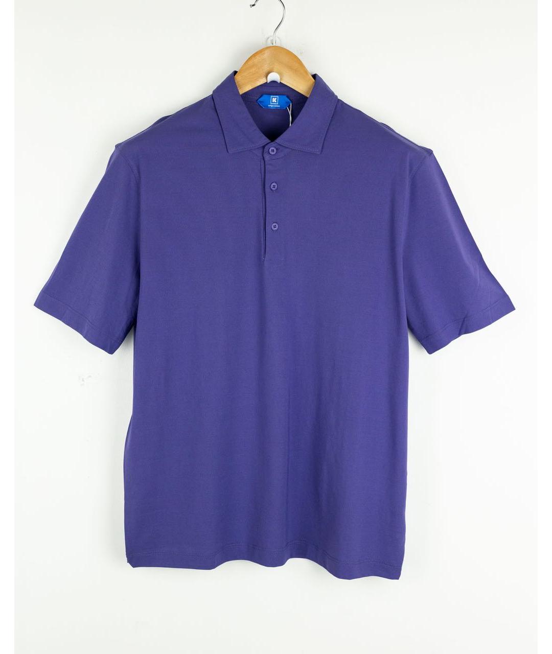 KIRED Фиолетовое хлопковое поло с коротким рукавом, фото 5