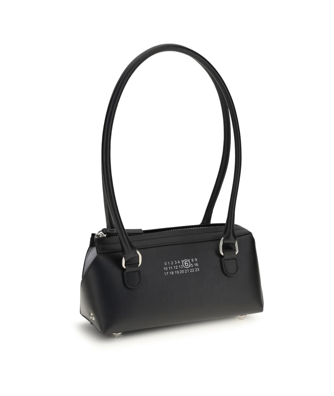 MM6 MAISON MARGIELA Черная кожаная сумка через плечо, фото 2