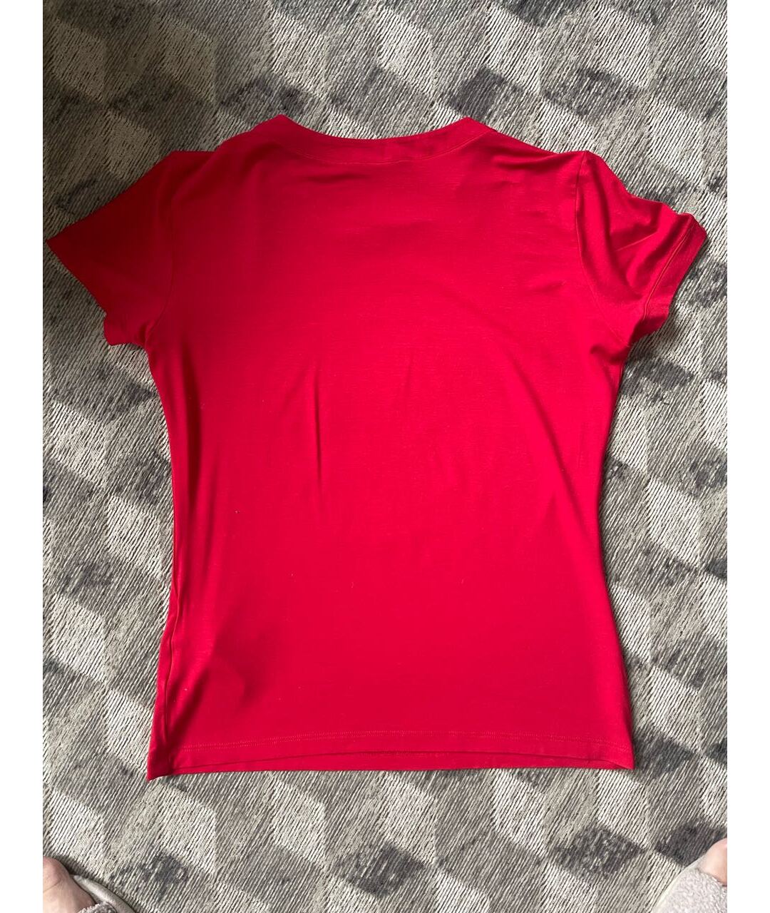 VERSACE Коралловая хлопковая футболка, фото 6