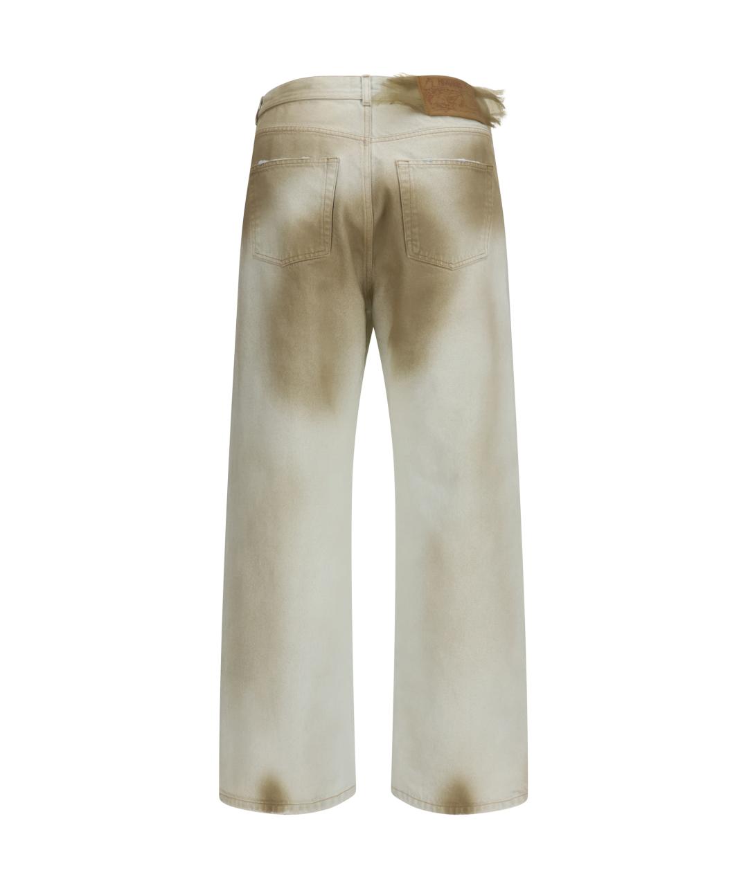 MAGLIANO Бежевые хлопковые прямые джинсы, фото 2