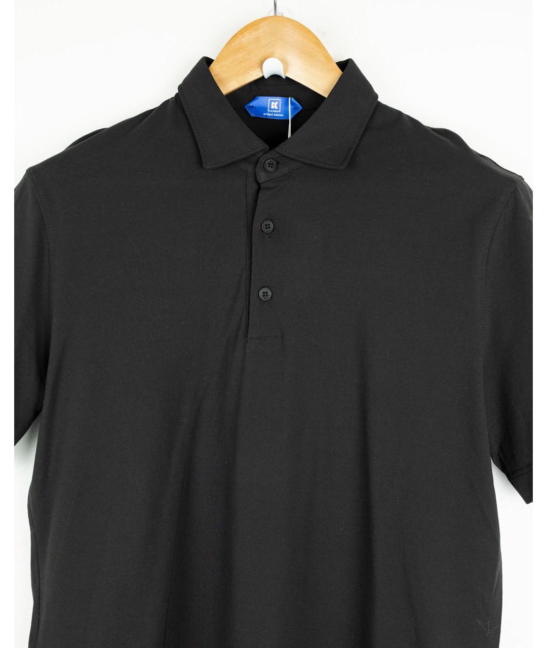 KIRED Черное хлопковое поло с коротким рукавом, фото 3