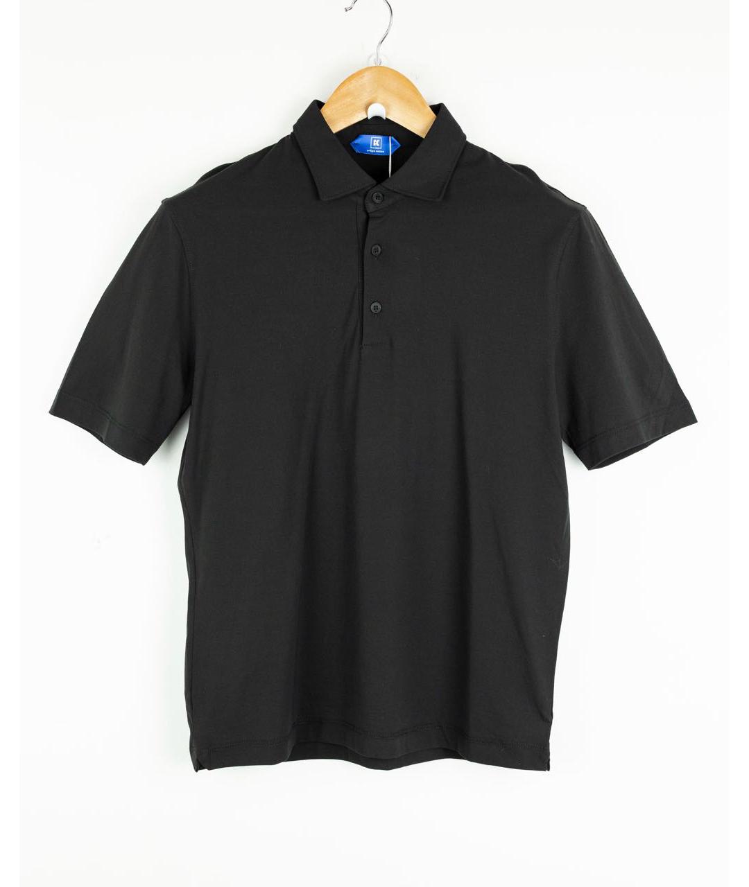KIRED Черное хлопковое поло с коротким рукавом, фото 5