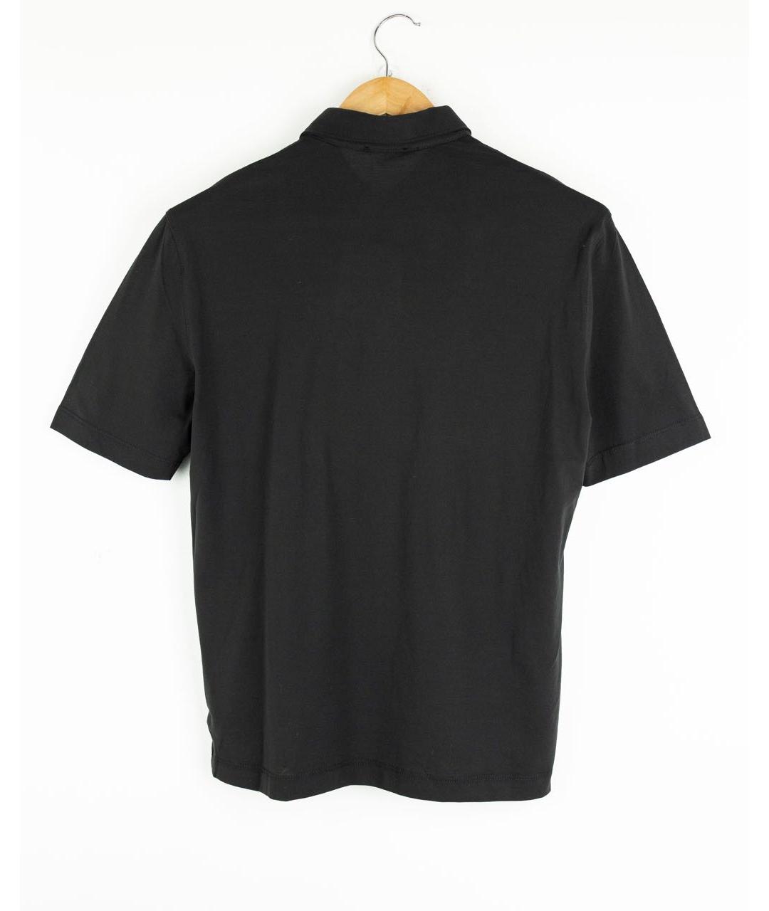 KIRED Черное хлопковое поло с коротким рукавом, фото 2