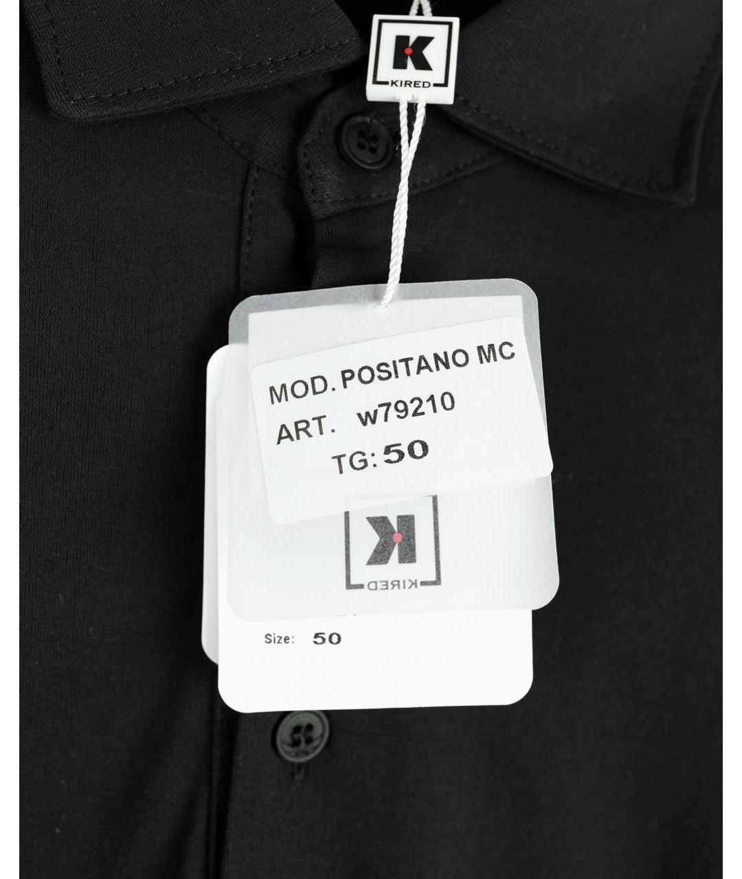 KIRED Черное хлопковое поло с коротким рукавом, фото 4