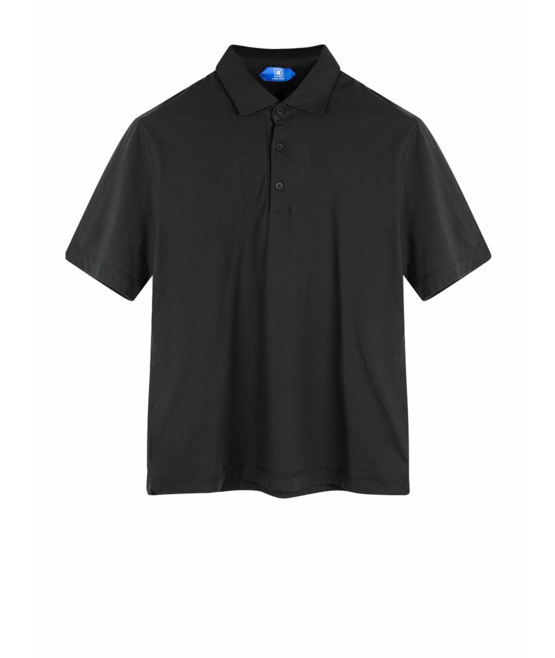 KIRED Черное хлопковое поло с коротким рукавом, фото 1