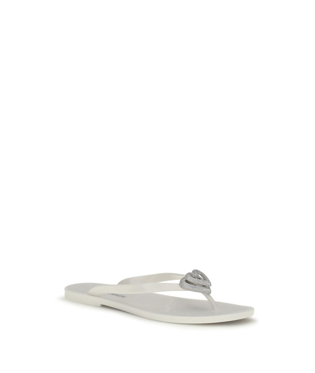 MACH&MACH Белые резиновые шлепанцы, фото 2