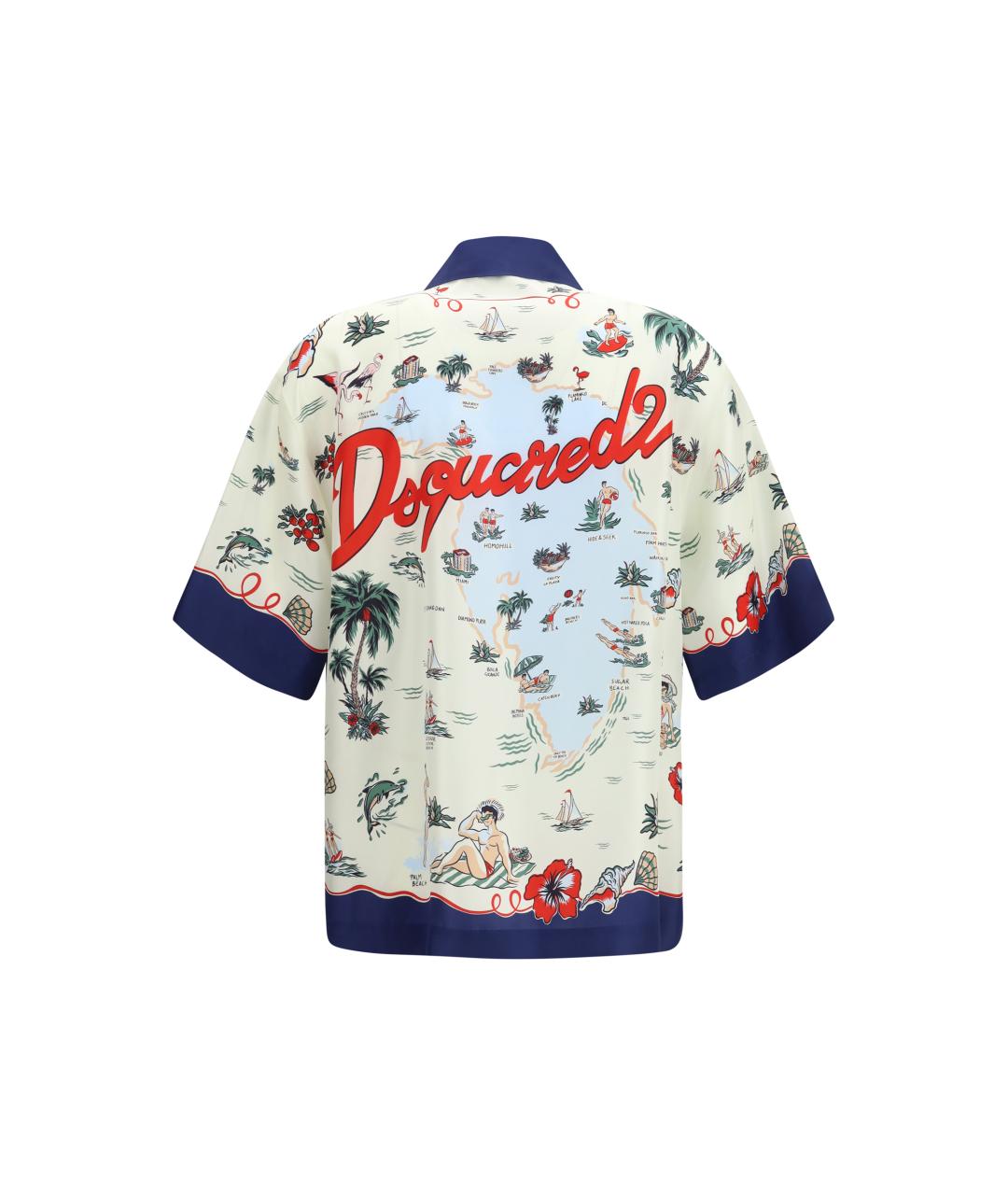 DSQUARED2 Мульти шелковая классическая рубашка, фото 2