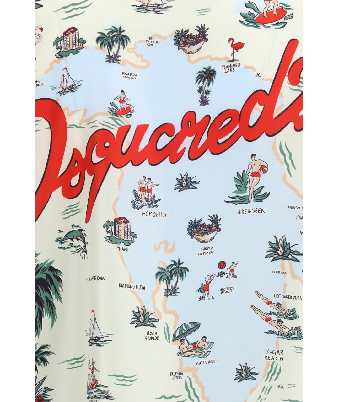 DSQUARED2 Мульти шелковая классическая рубашка, фото 3