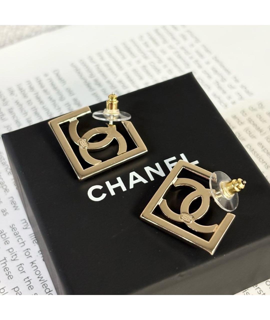 CHANEL Золотые серьги, фото 5