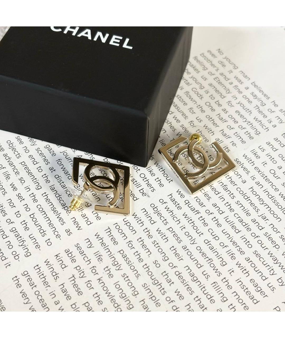 CHANEL Золотые серьги, фото 7