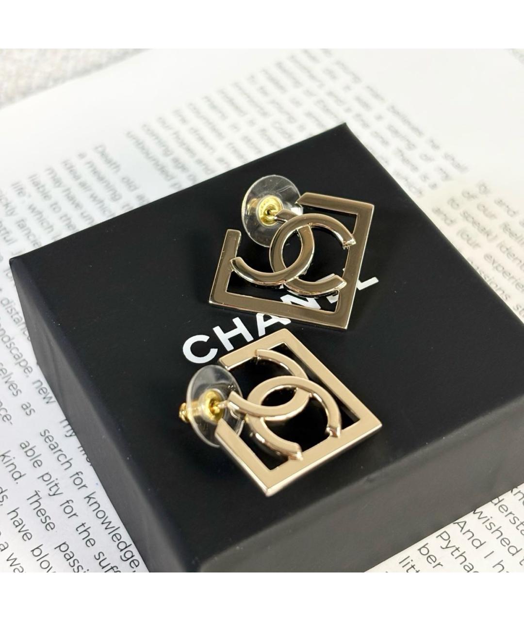 CHANEL Золотые серьги, фото 2