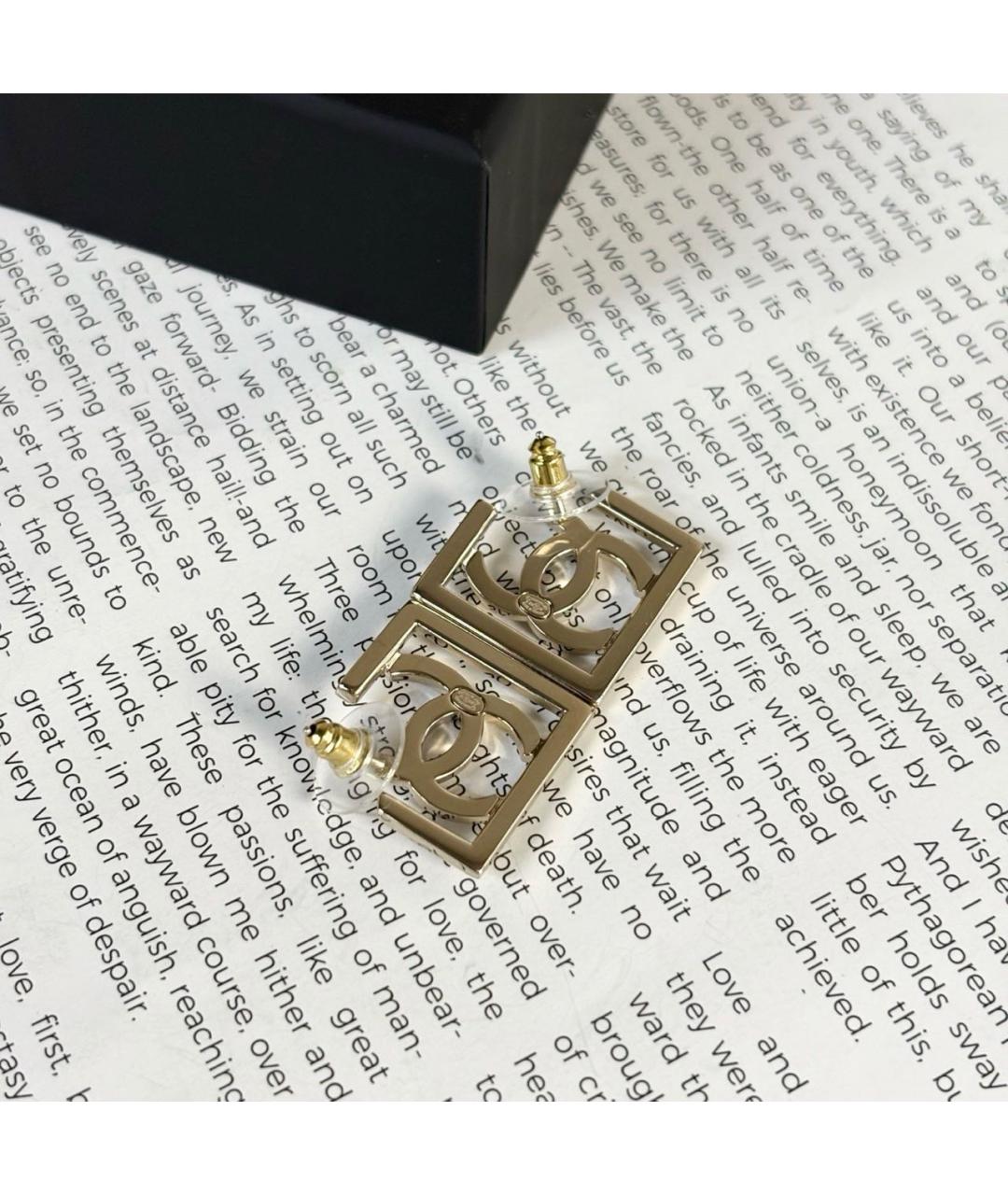CHANEL Золотые серьги, фото 8