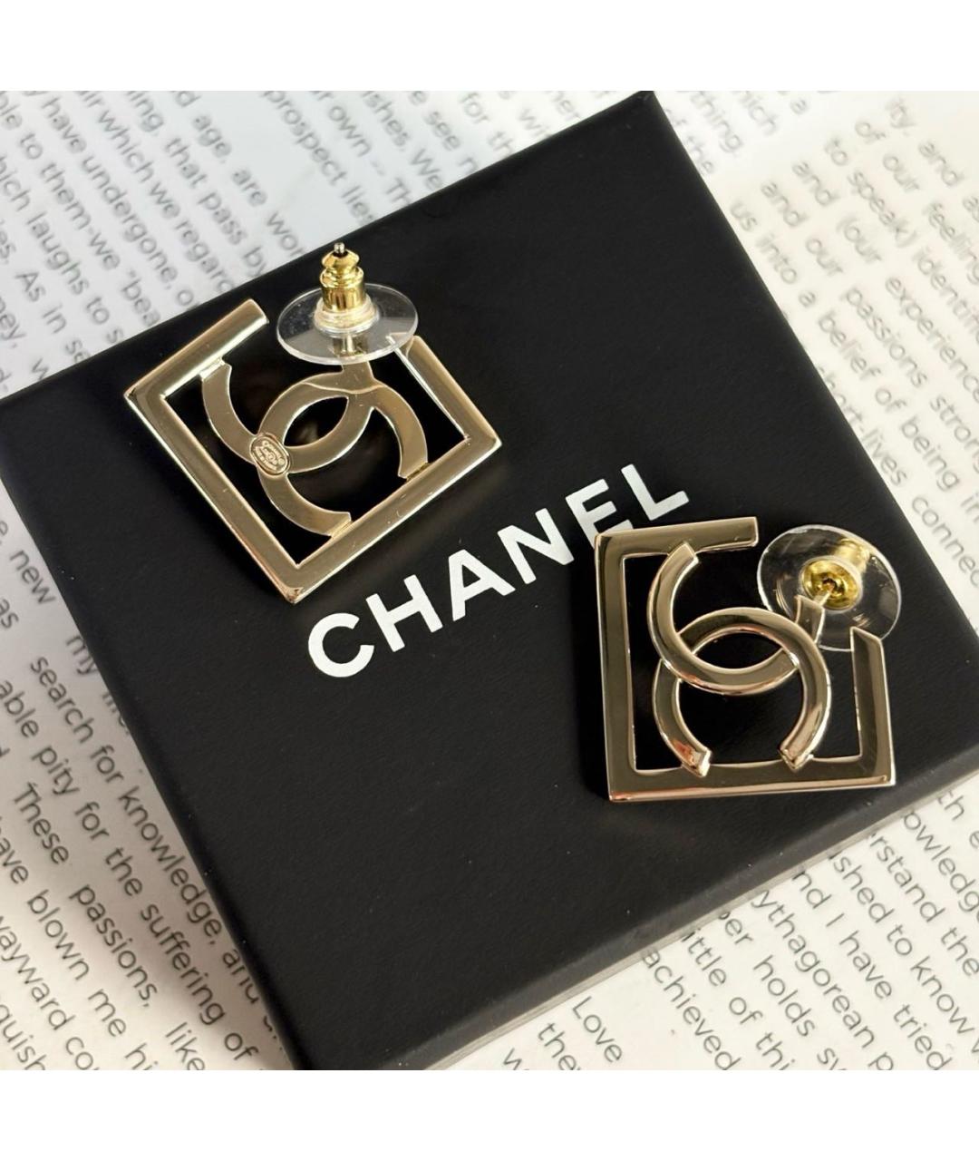 CHANEL Золотые серьги, фото 6