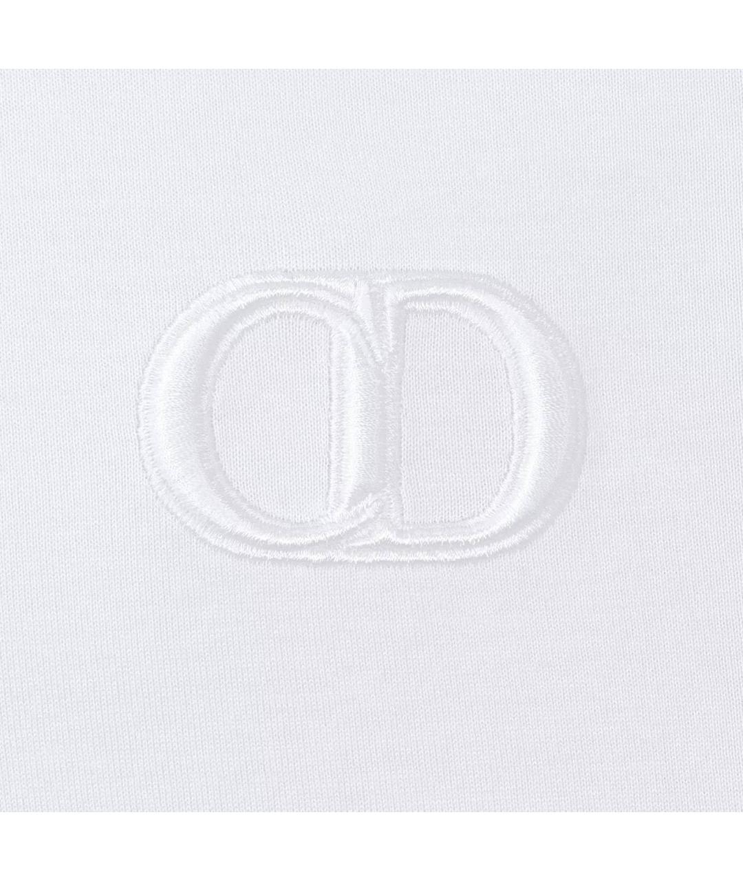 CHRISTIAN DIOR Белая хлопковая футболка, фото 3