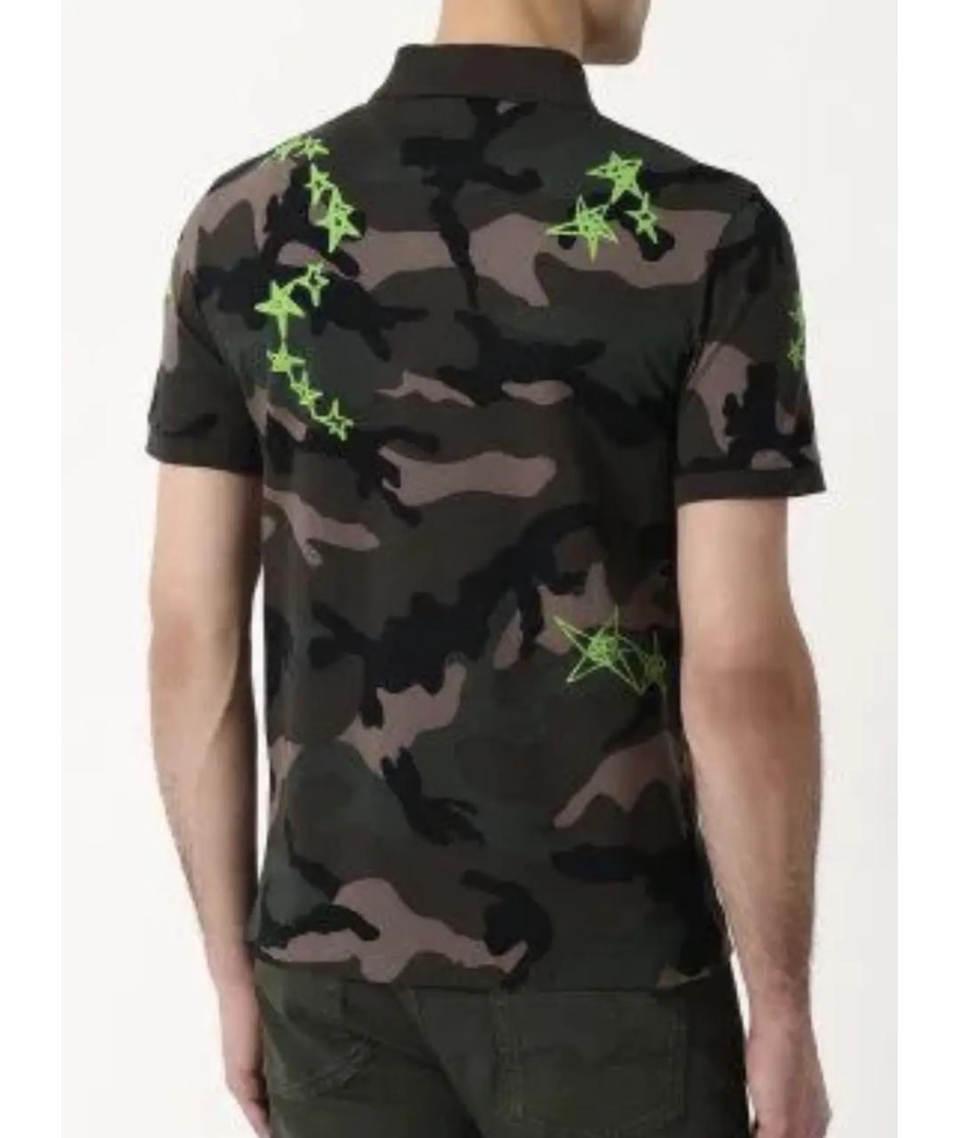 VALENTINO Черное хлопковое поло с коротким рукавом, фото 8