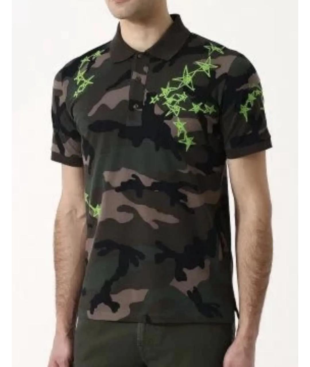 VALENTINO Черное хлопковое поло с коротким рукавом, фото 7