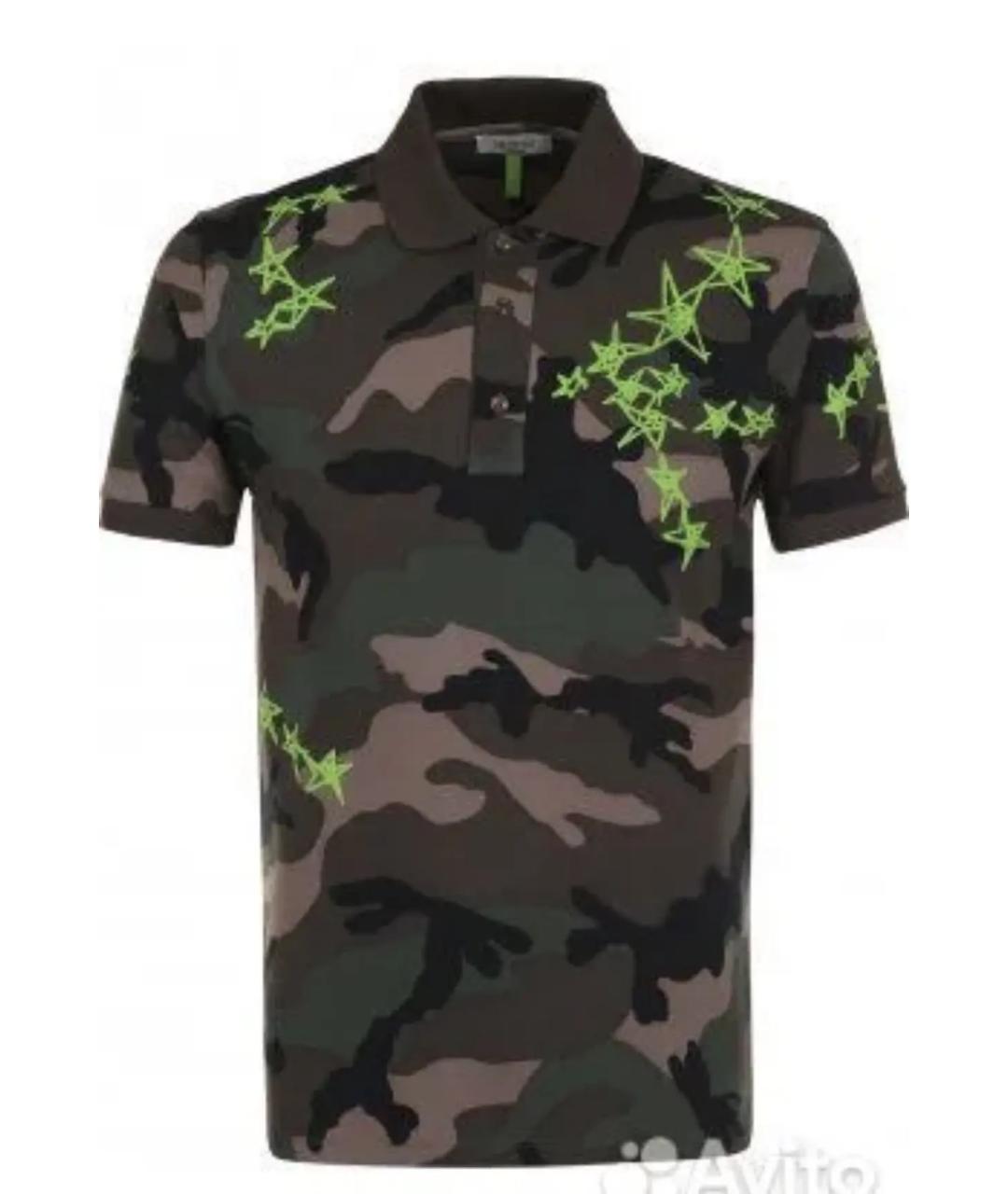 VALENTINO Черное хлопковое поло с коротким рукавом, фото 9