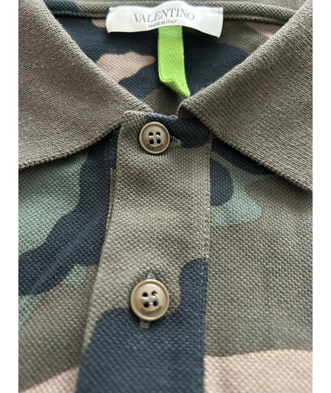 VALENTINO Черное хлопковое поло с коротким рукавом, фото 4