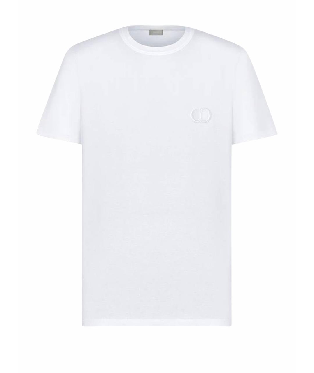 CHRISTIAN DIOR Белая хлопковая футболка, фото 1