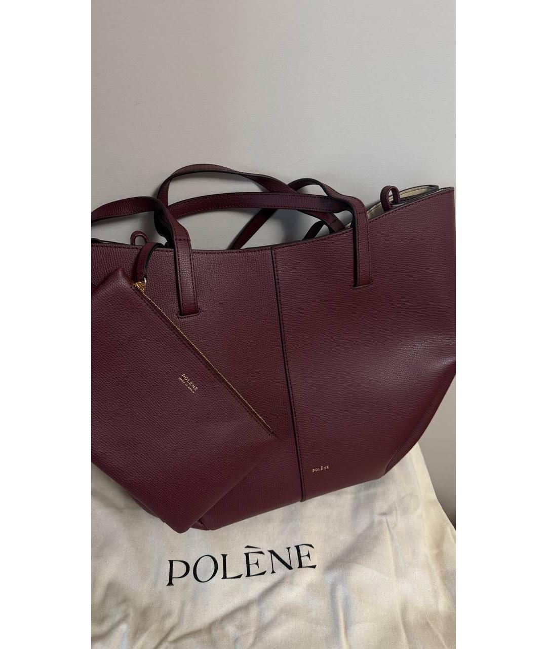 POLENE Бордовая сумка через плечо, фото 3