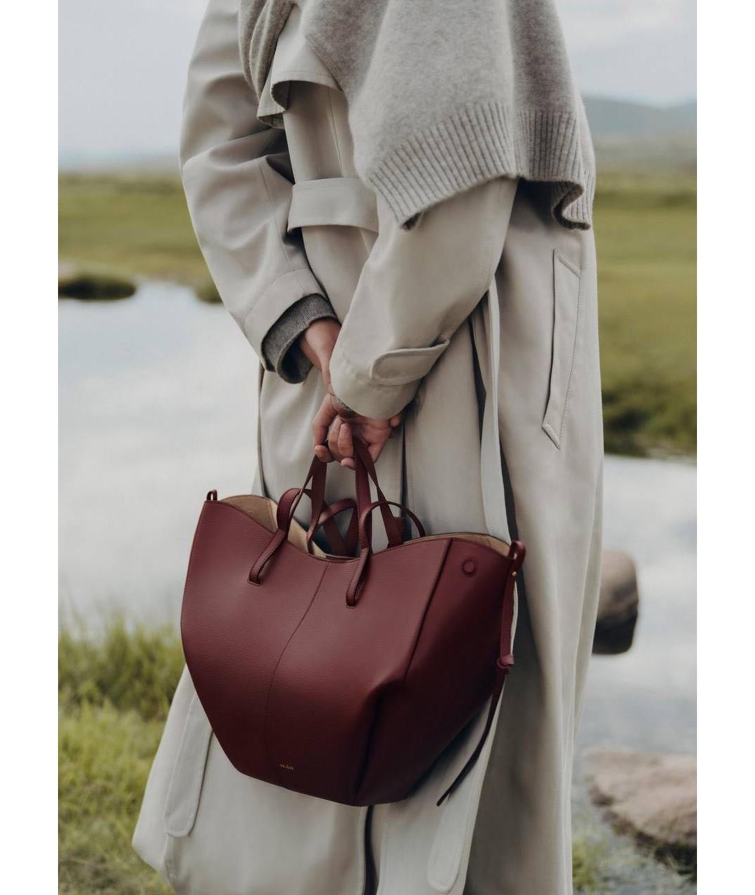 POLENE Бордовая сумка через плечо, фото 4