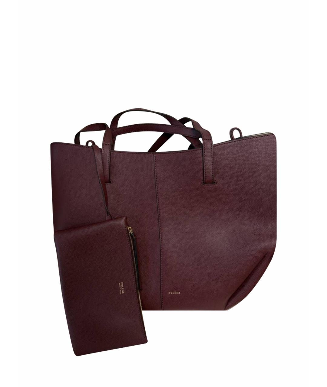 POLENE Бордовая сумка через плечо, фото 1