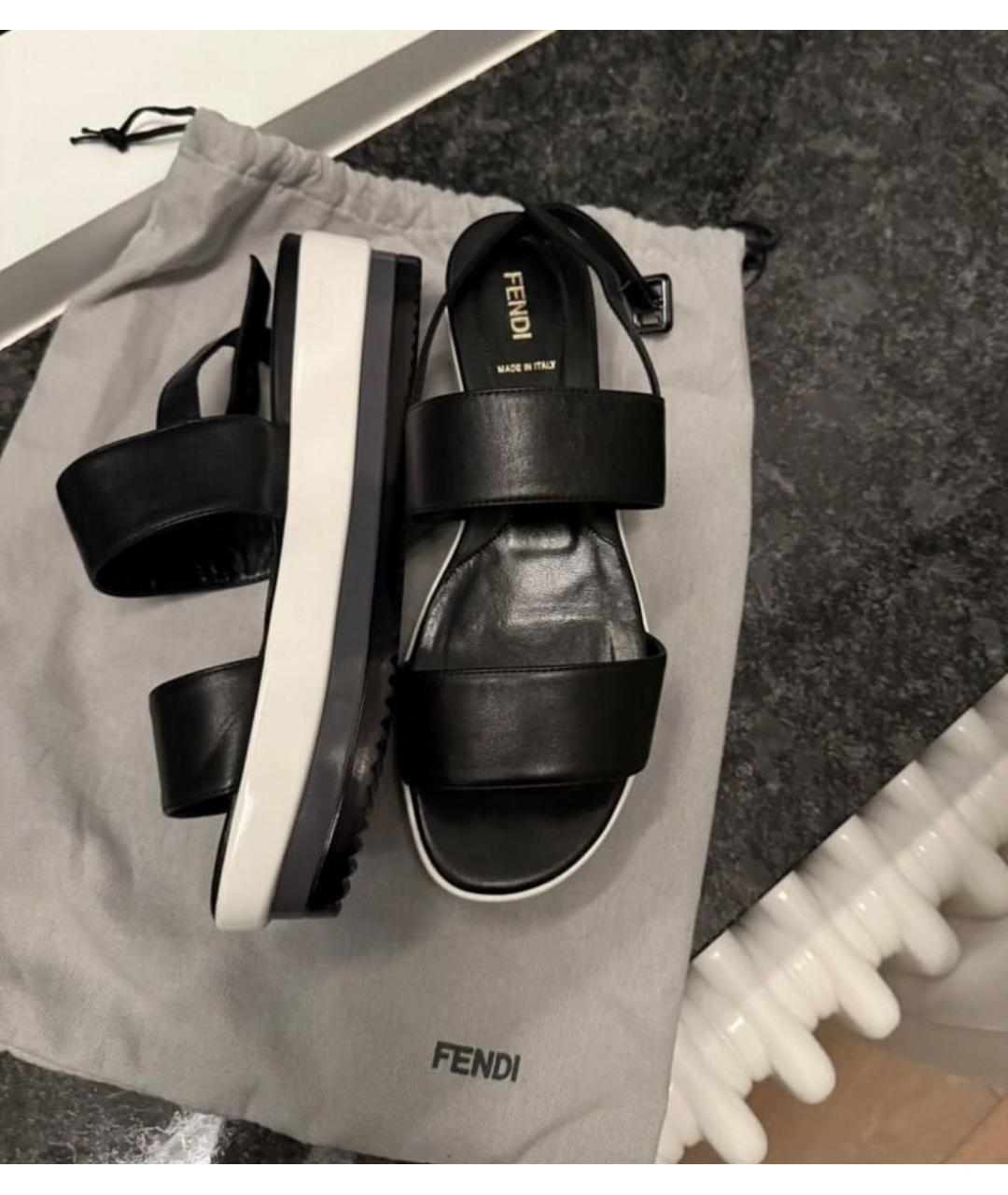 FENDI Мульти кожаные босоножки, фото 3