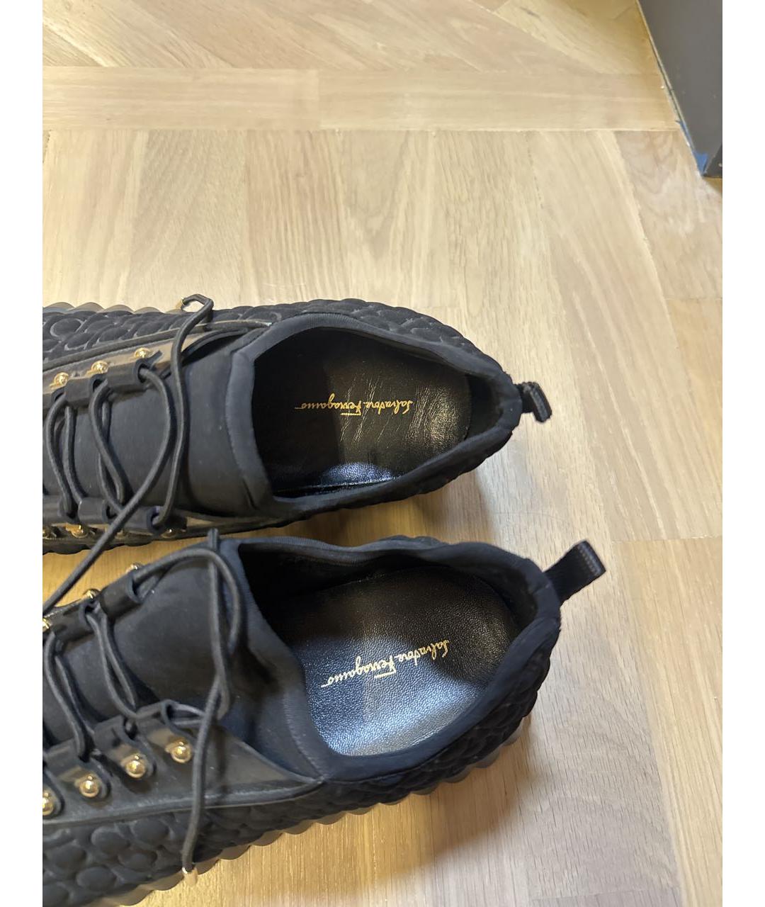 FERRAGAMO Черные кроссовки, фото 4