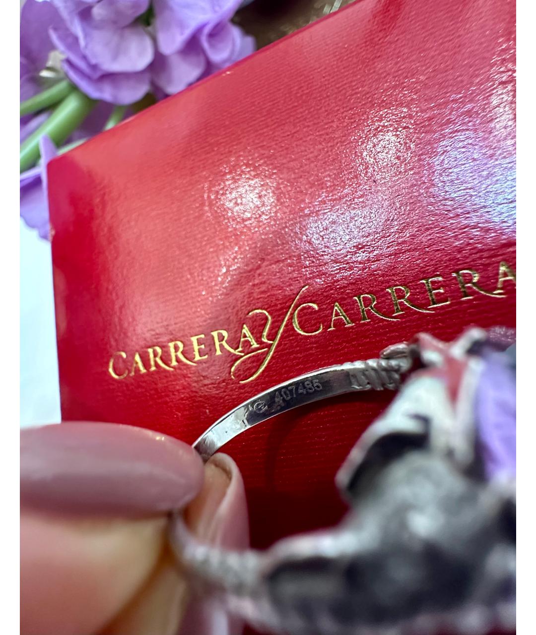 CARRERA Y CARRERA Фиолетовое кольцо из белого золота, фото 4