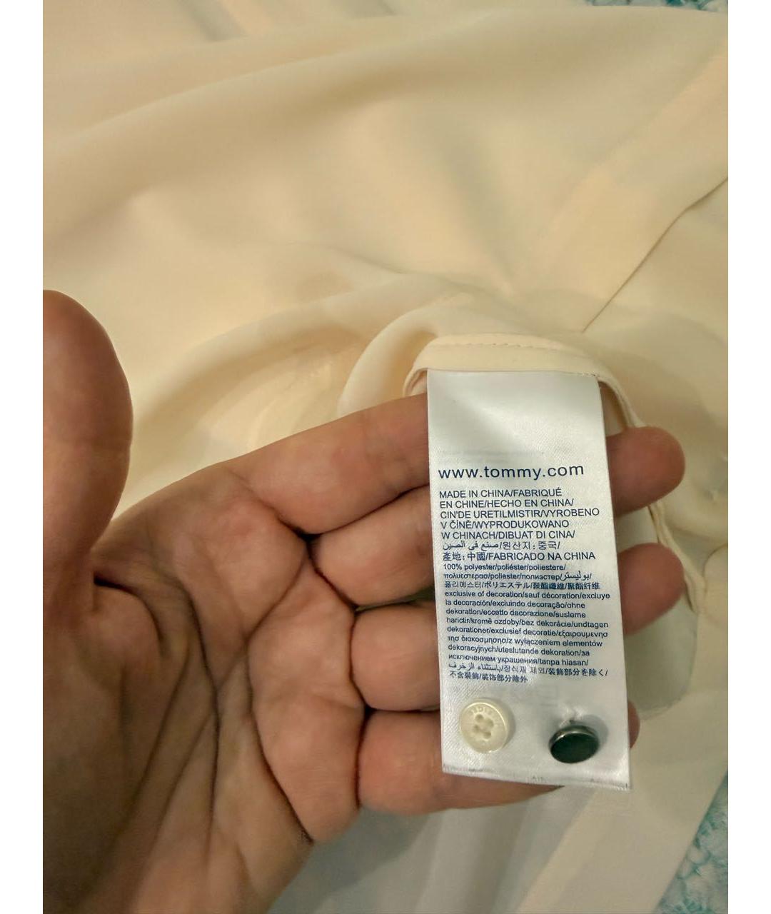 TOMMY HILFIGER Бежевая полиэстеровая блузы, фото 4