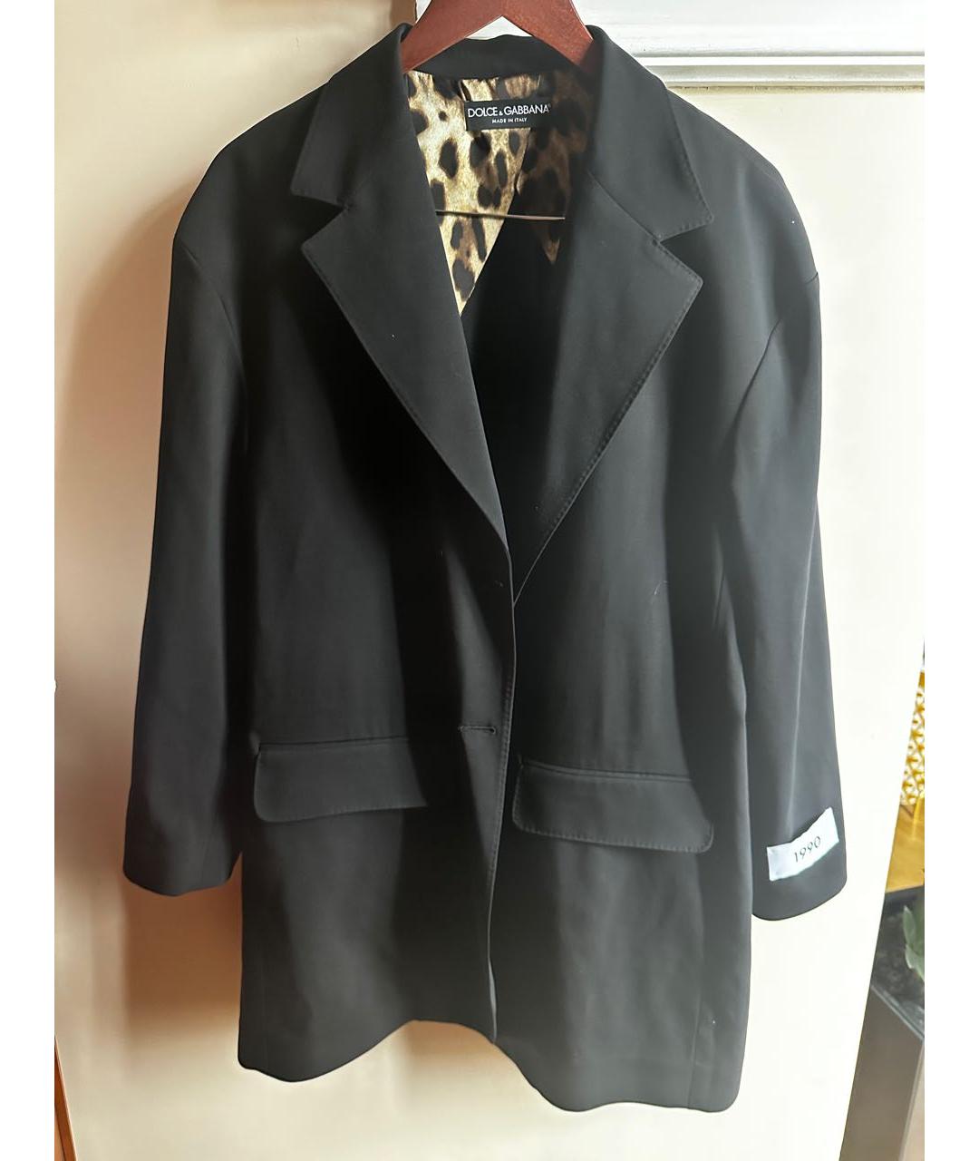 DOLCE&GABBANA Черный шерстяной жакет/пиджак, фото 6