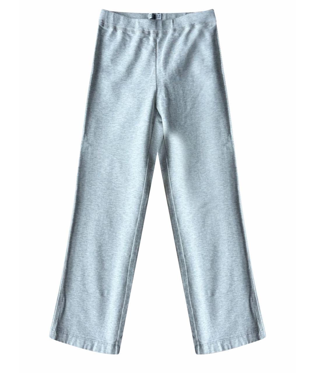 BRUNELLO CUCINELLI Серые хлопковые брюки и шорты, фото 1