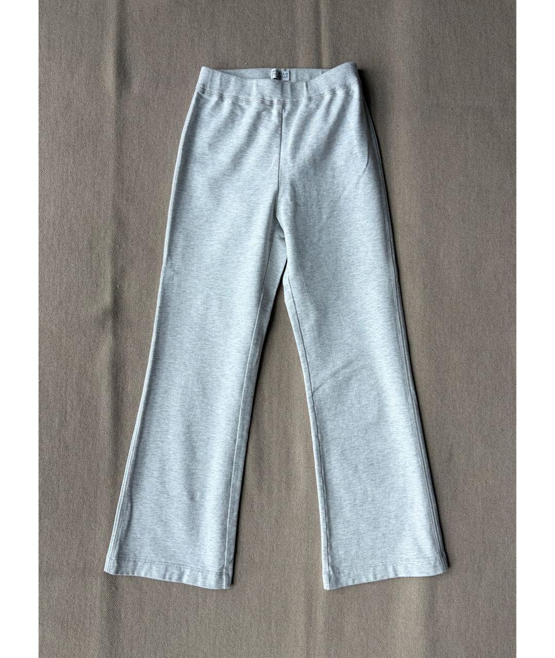 BRUNELLO CUCINELLI Серые хлопковые брюки и шорты, фото 9