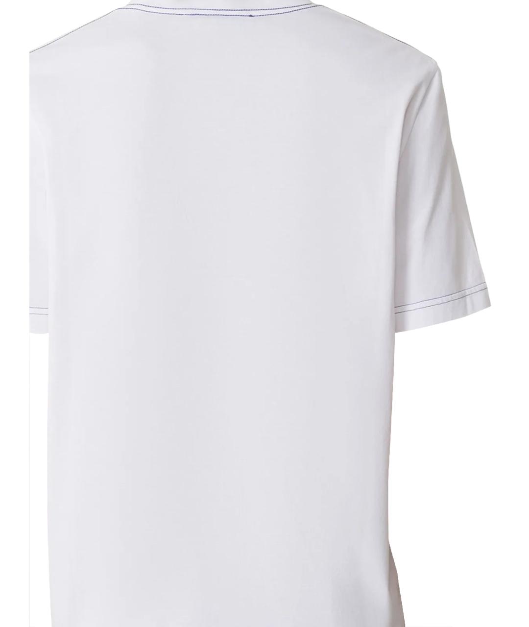 LANVIN Белая хлопковая футболка, фото 3