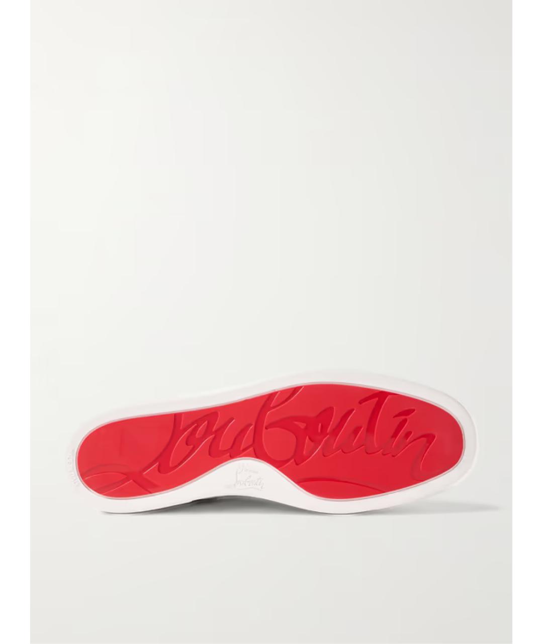 CHRISTIAN LOUBOUTIN Белые кожаные низкие кроссовки / кеды, фото 4