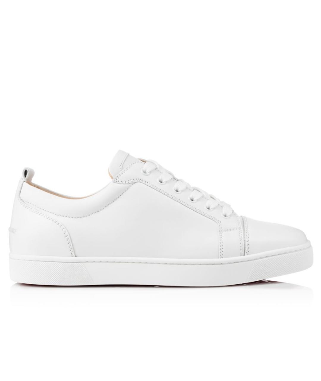CHRISTIAN LOUBOUTIN Белые кожаные низкие кроссовки / кеды, фото 1