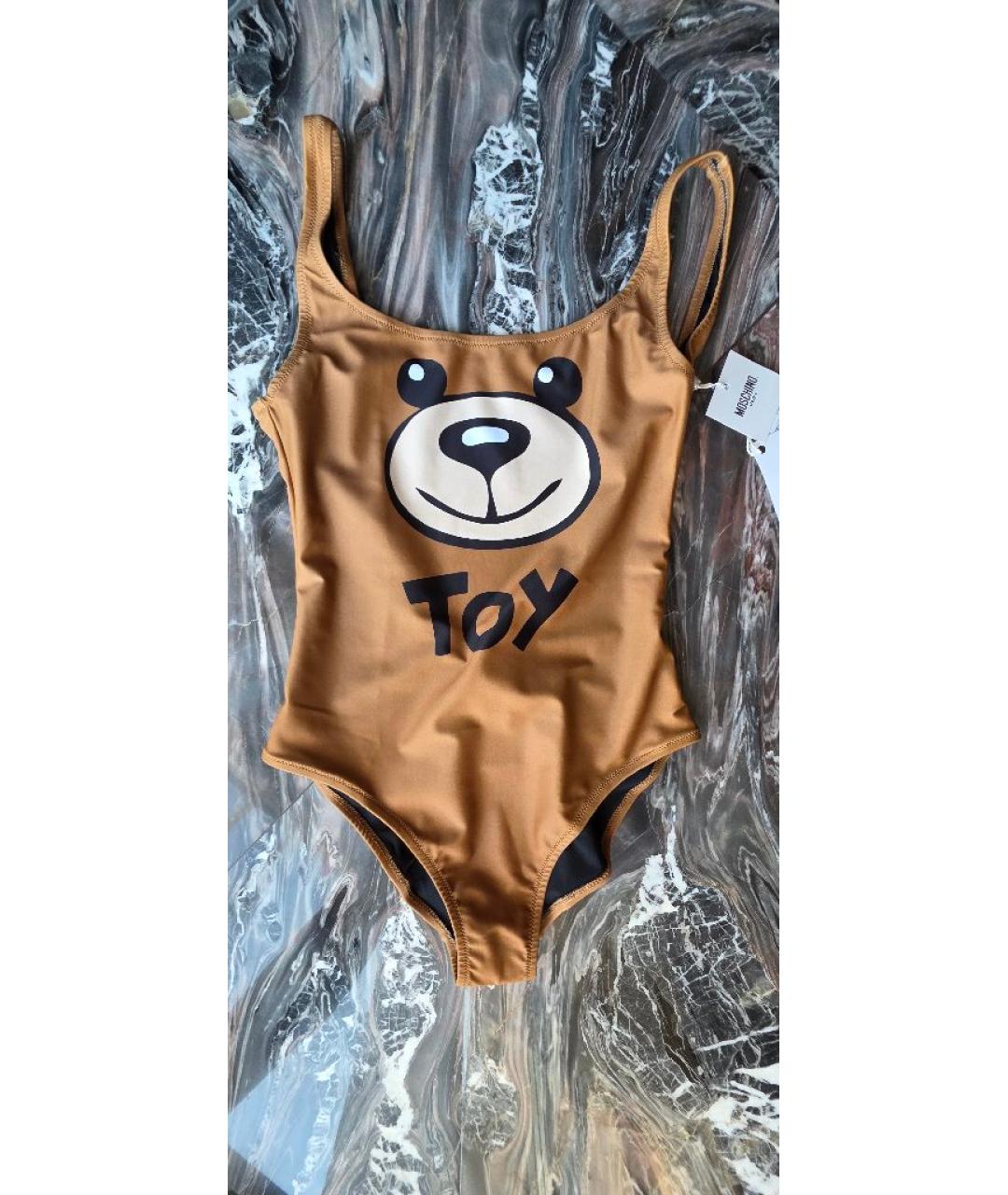 MOSCHINO Коричневый полиамидовый купальник, фото 2