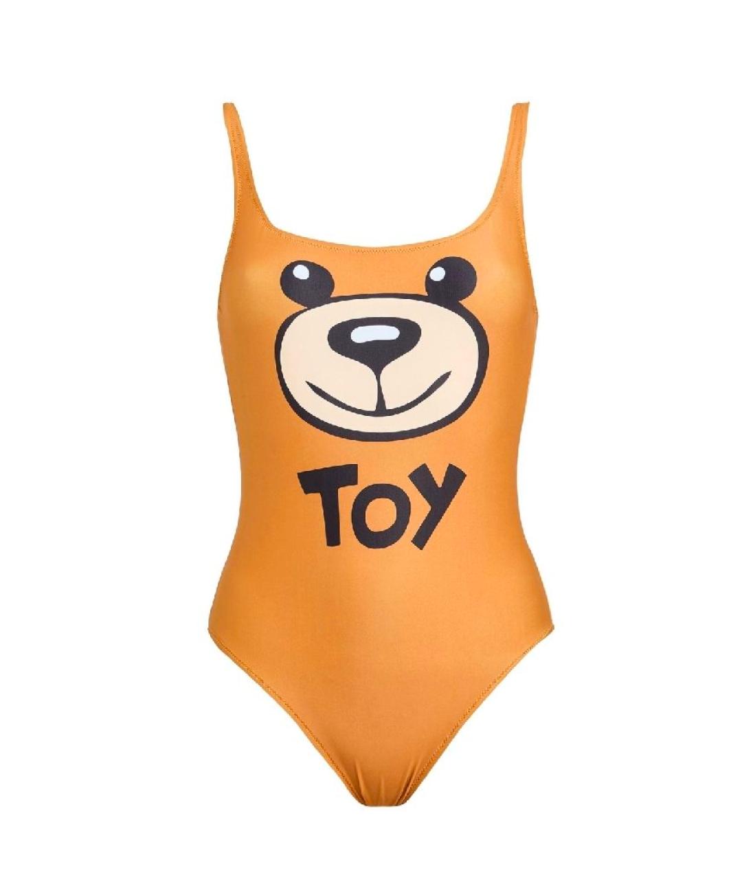 MOSCHINO Коричневый полиамидовый купальник, фото 7