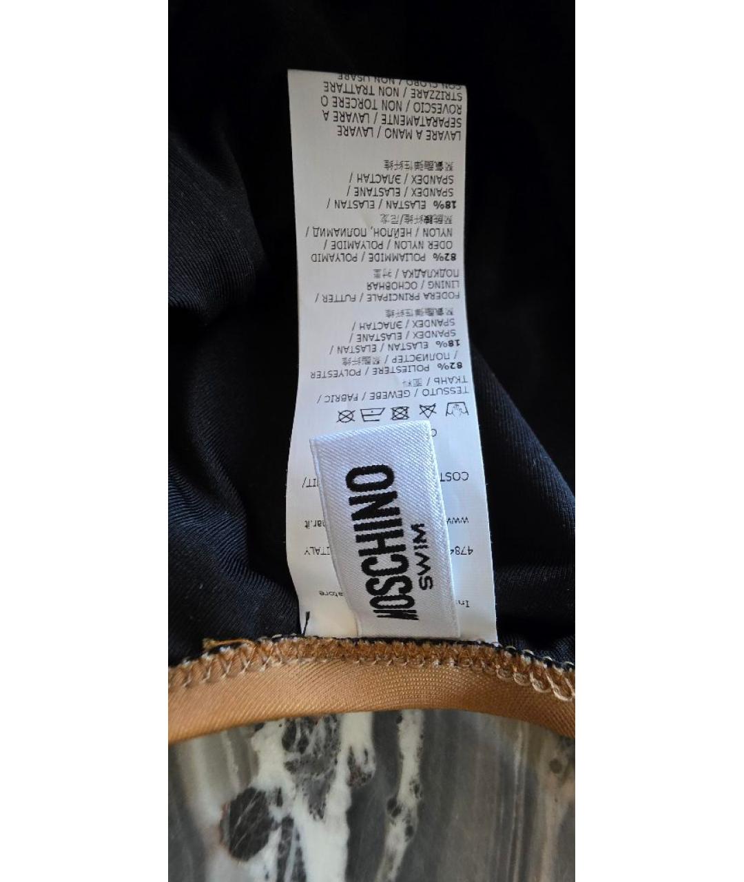 MOSCHINO Коричневый полиамидовый купальник, фото 6