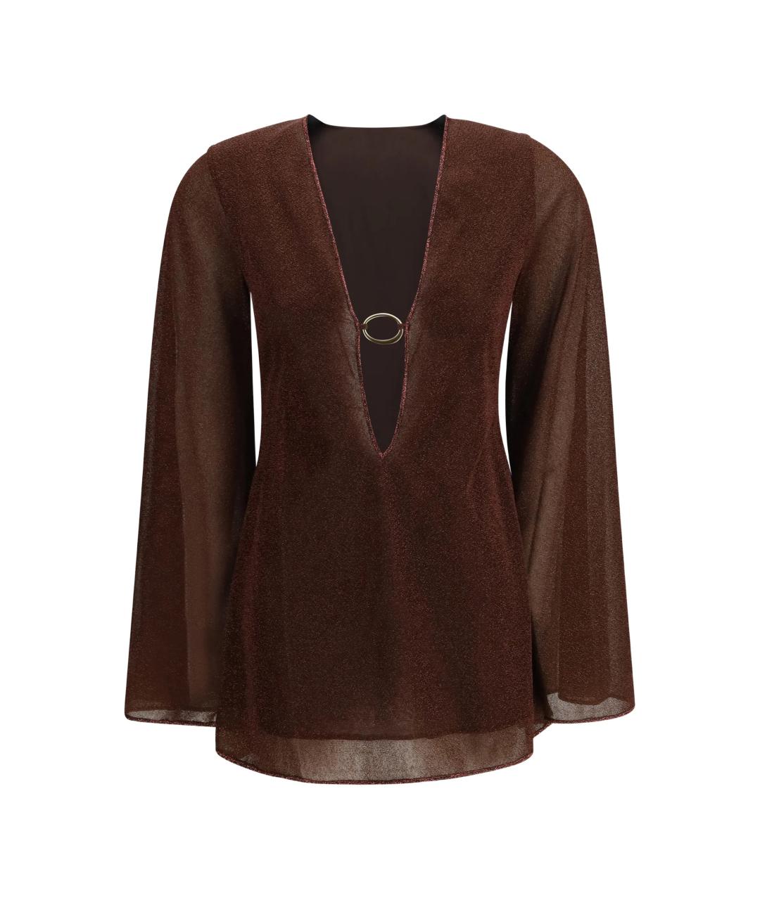 OSEREE Коричневое полиамидовое повседневное платье, фото 1