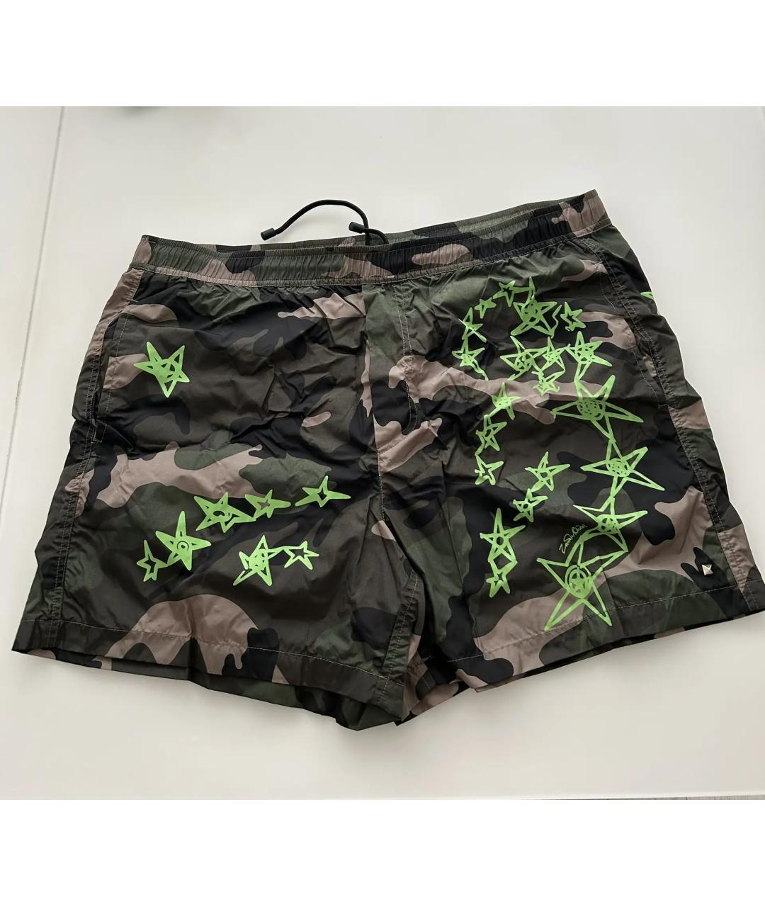 VALENTINO Мульти полиэстеровые шорты, фото 5